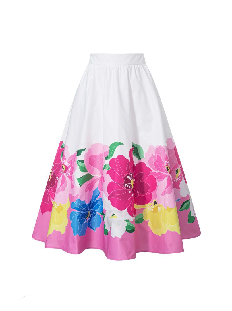 Floral A Line Skirt