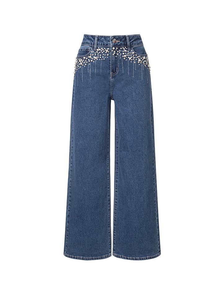 Fringe embellishments jeans