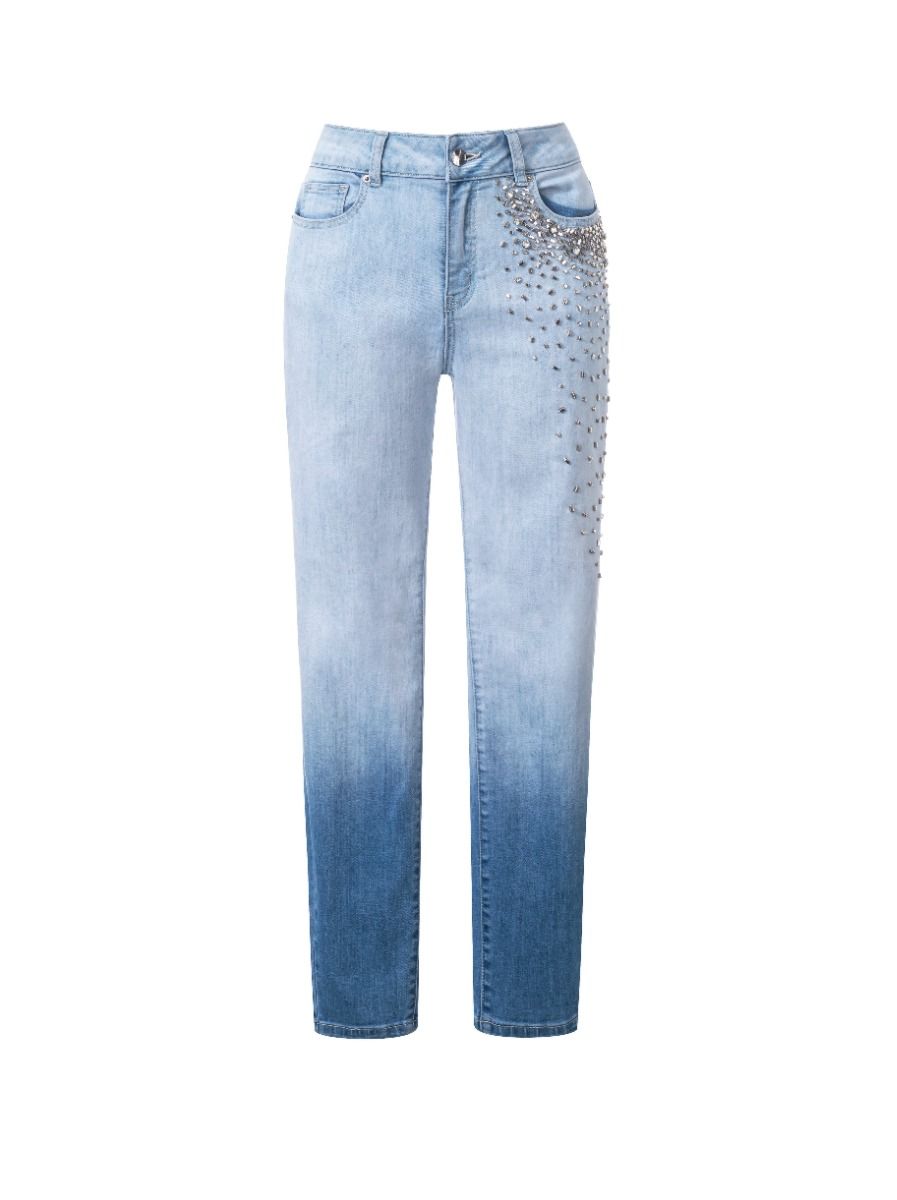 embellished ombre jeans