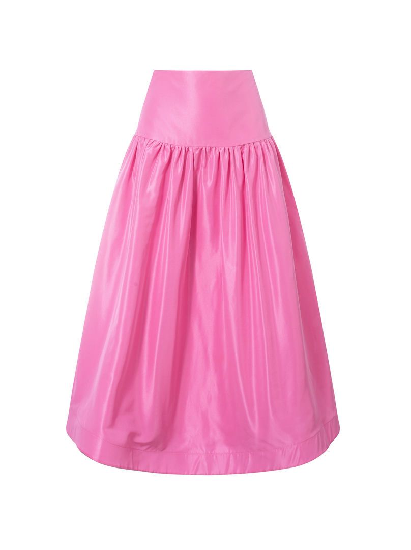 Taffeta A-Line Skirt