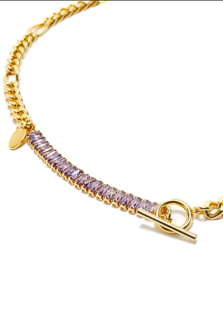 Purple crystals Necklace