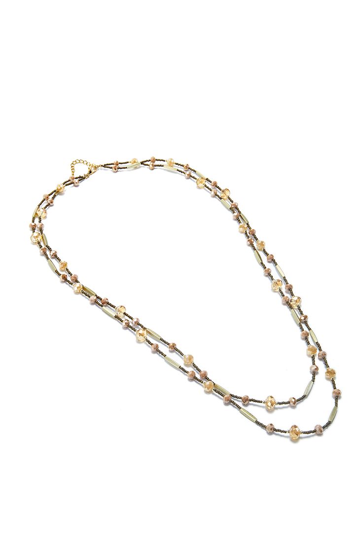 Multi tone stone necklace 