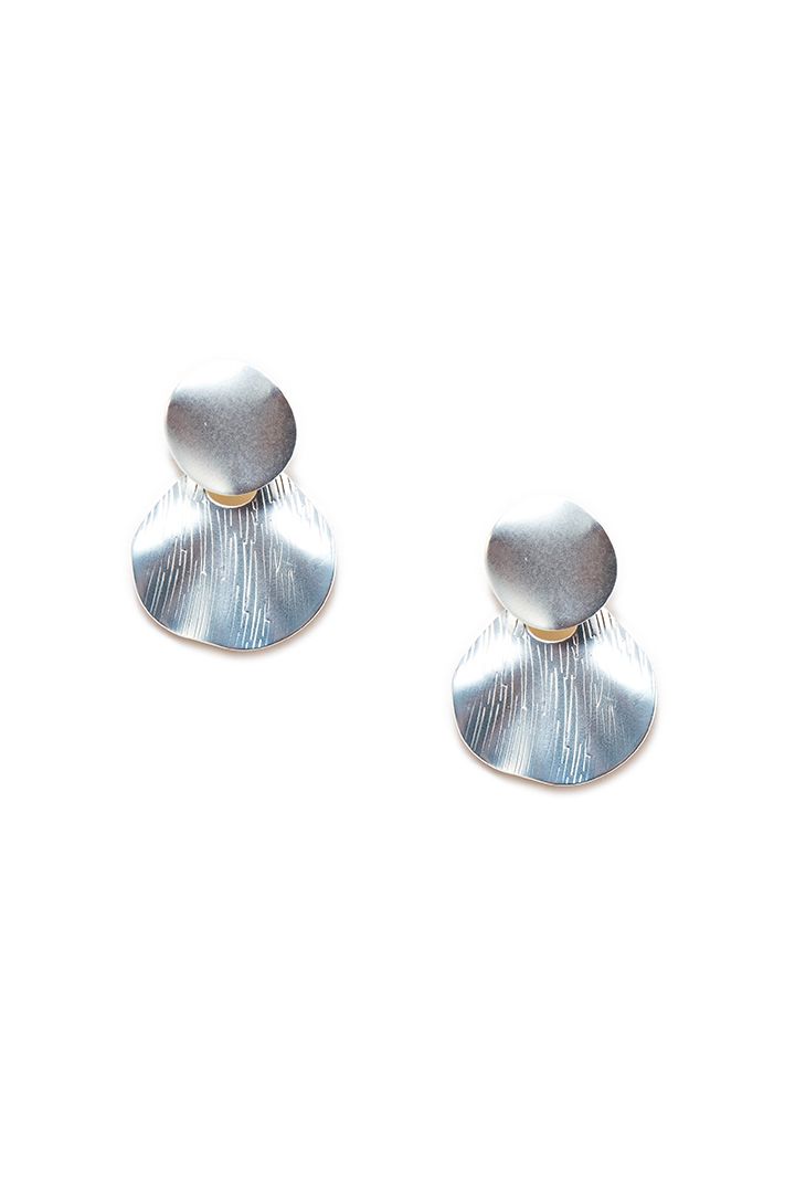 Double drop silver Earrings