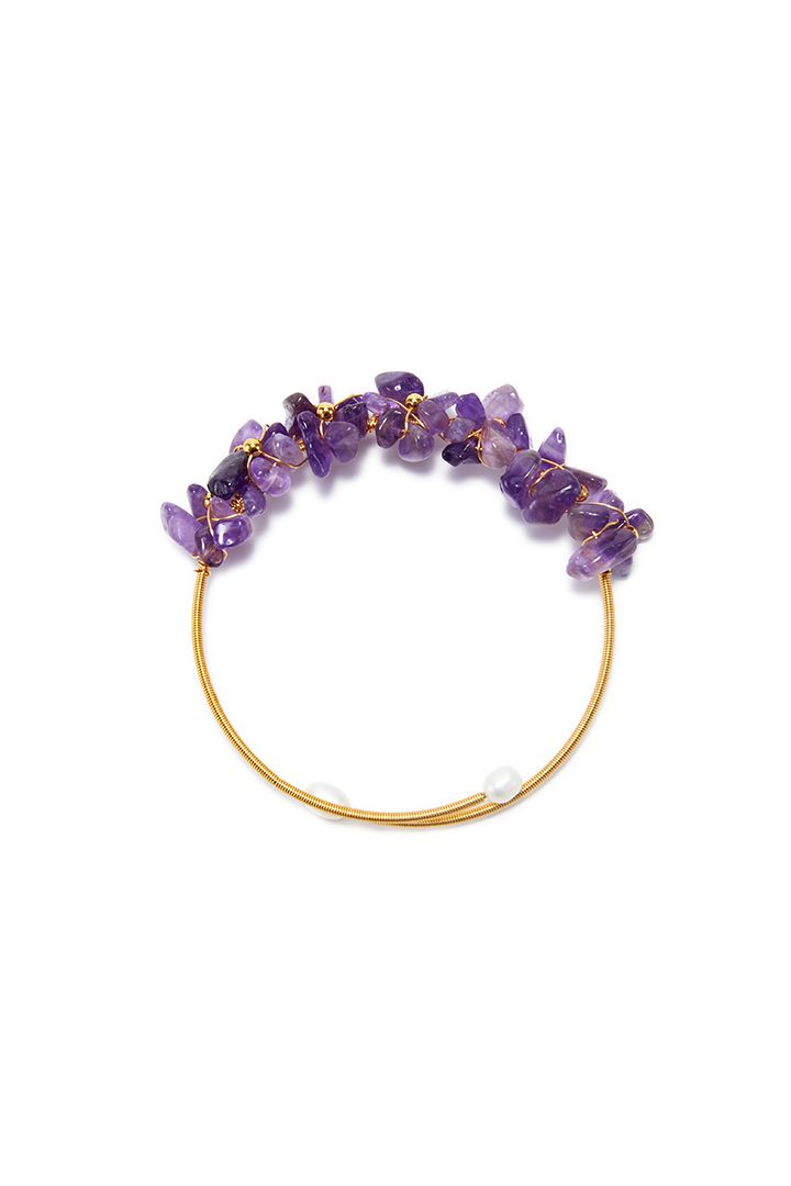 Purple crystals bracelet