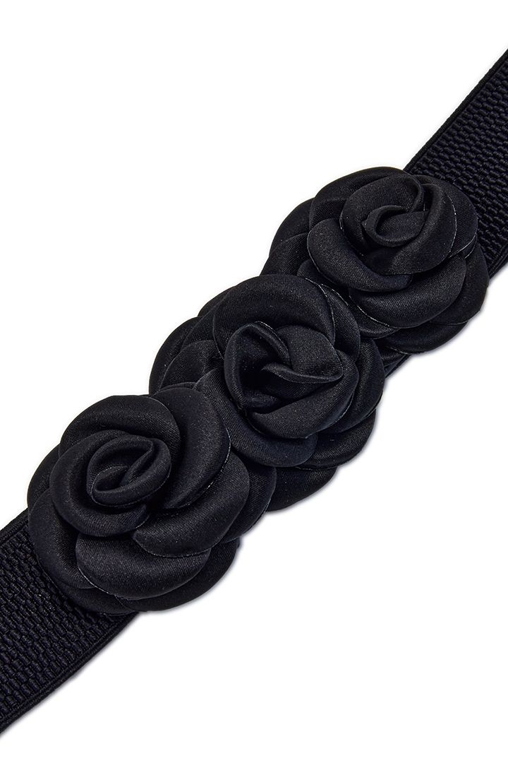 Black floral  Belt
