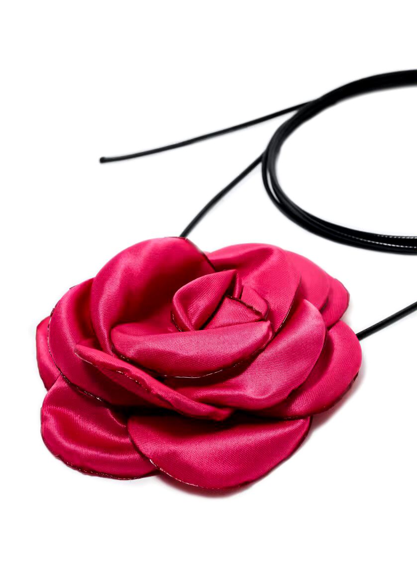 double choker with a flower