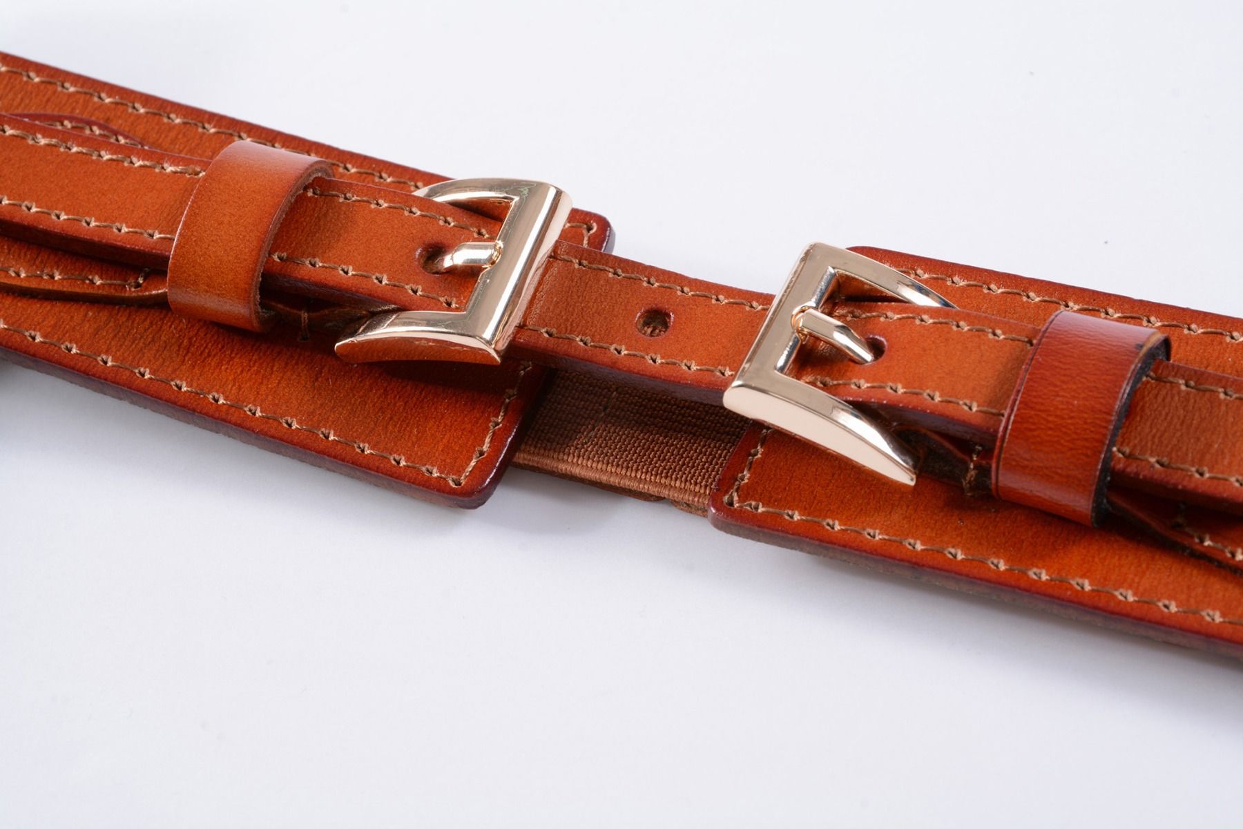 Two buckles belt