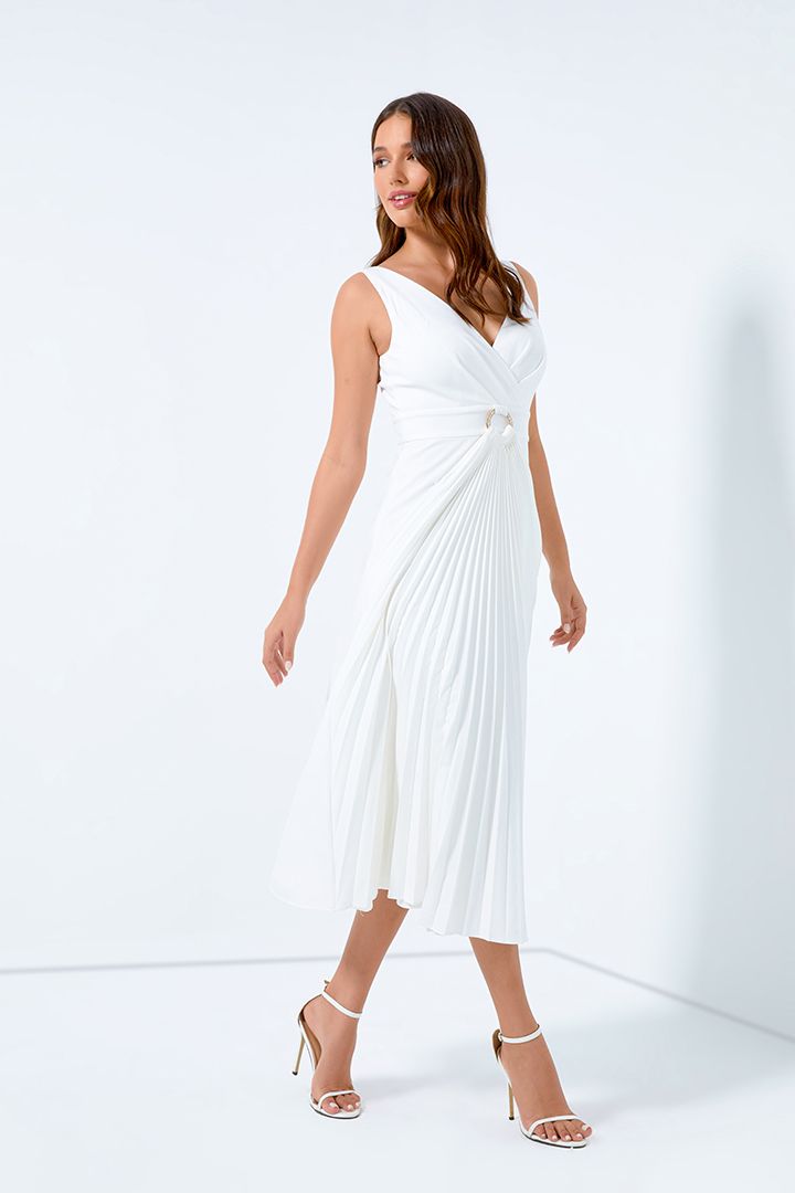 Unique front twisted dress