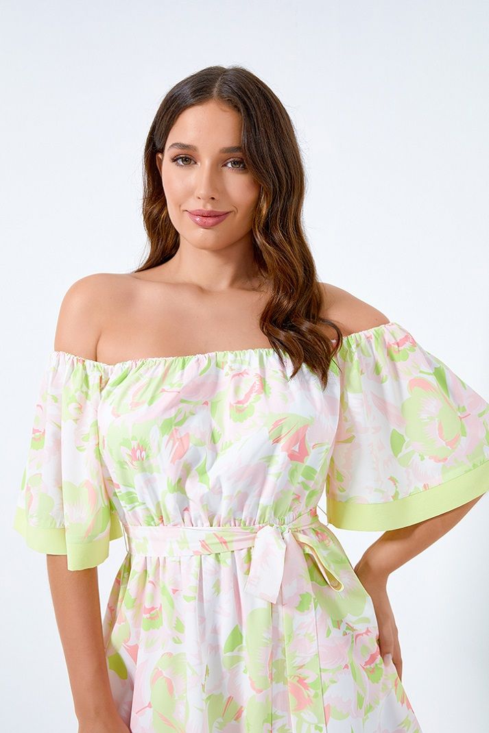 Cold Shoulder Ruffle Dress