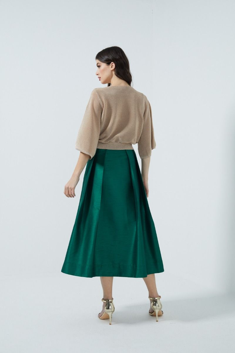 Pleated waist skirt