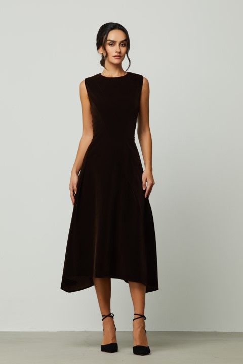 Fit and flare velvet dress