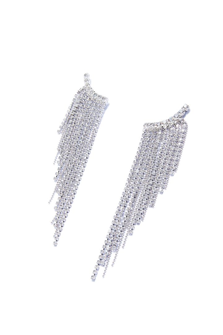 Silver Fringes Earrings