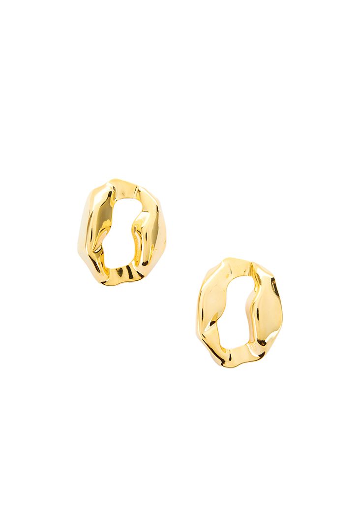 round golden earrings