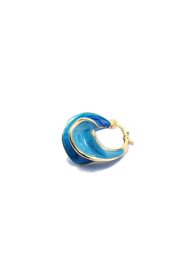 Blue and Gold Earrings