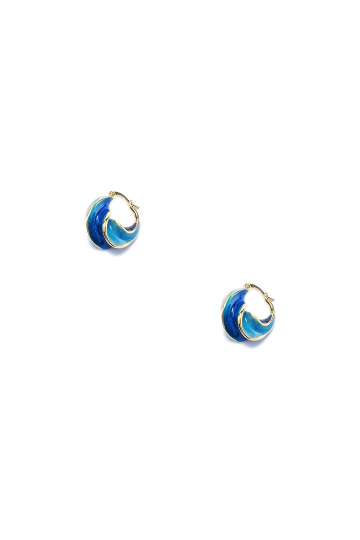 Blue and Gold Earrings