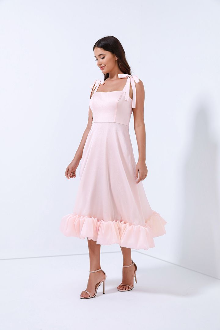 Ruffle Bottom Hem Dress