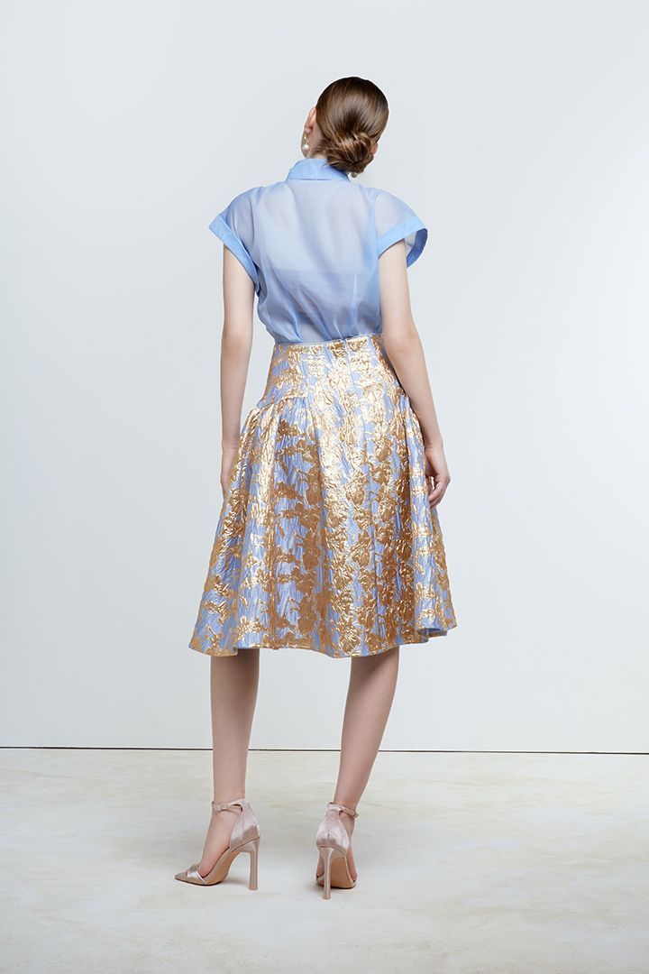 Midi Brocade Skirt