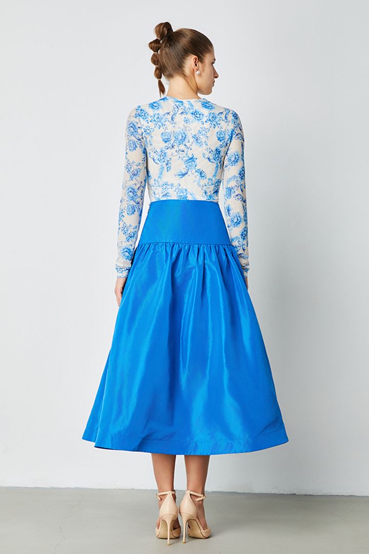 Taffeta A-Line Skirt