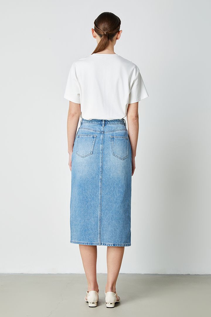 Embellished Denim Skirt