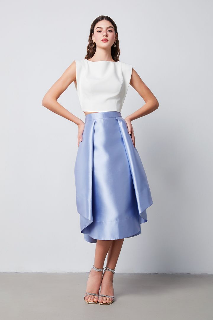 ruffled folds skirt