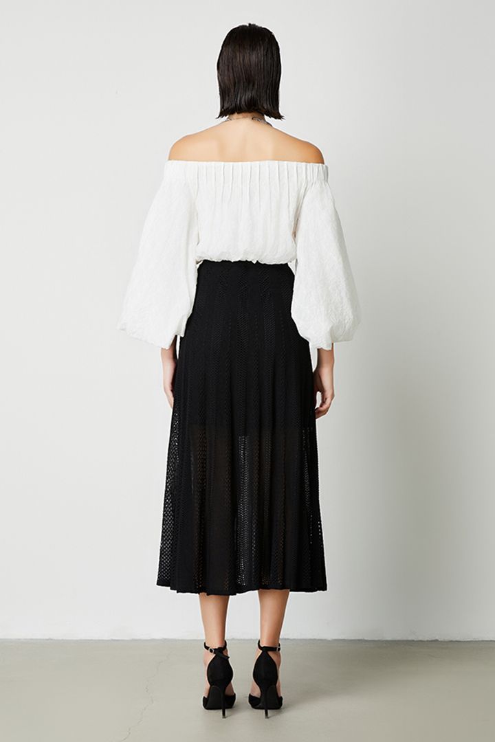 Black Crochet Skirt