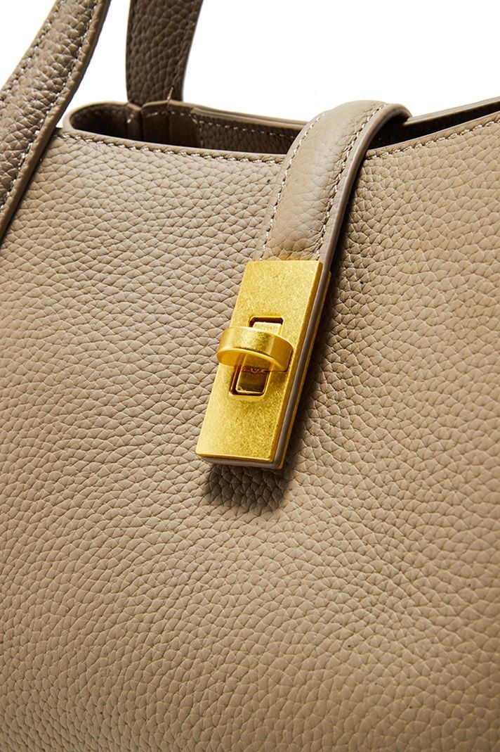 Leather Buckle Hand Bag