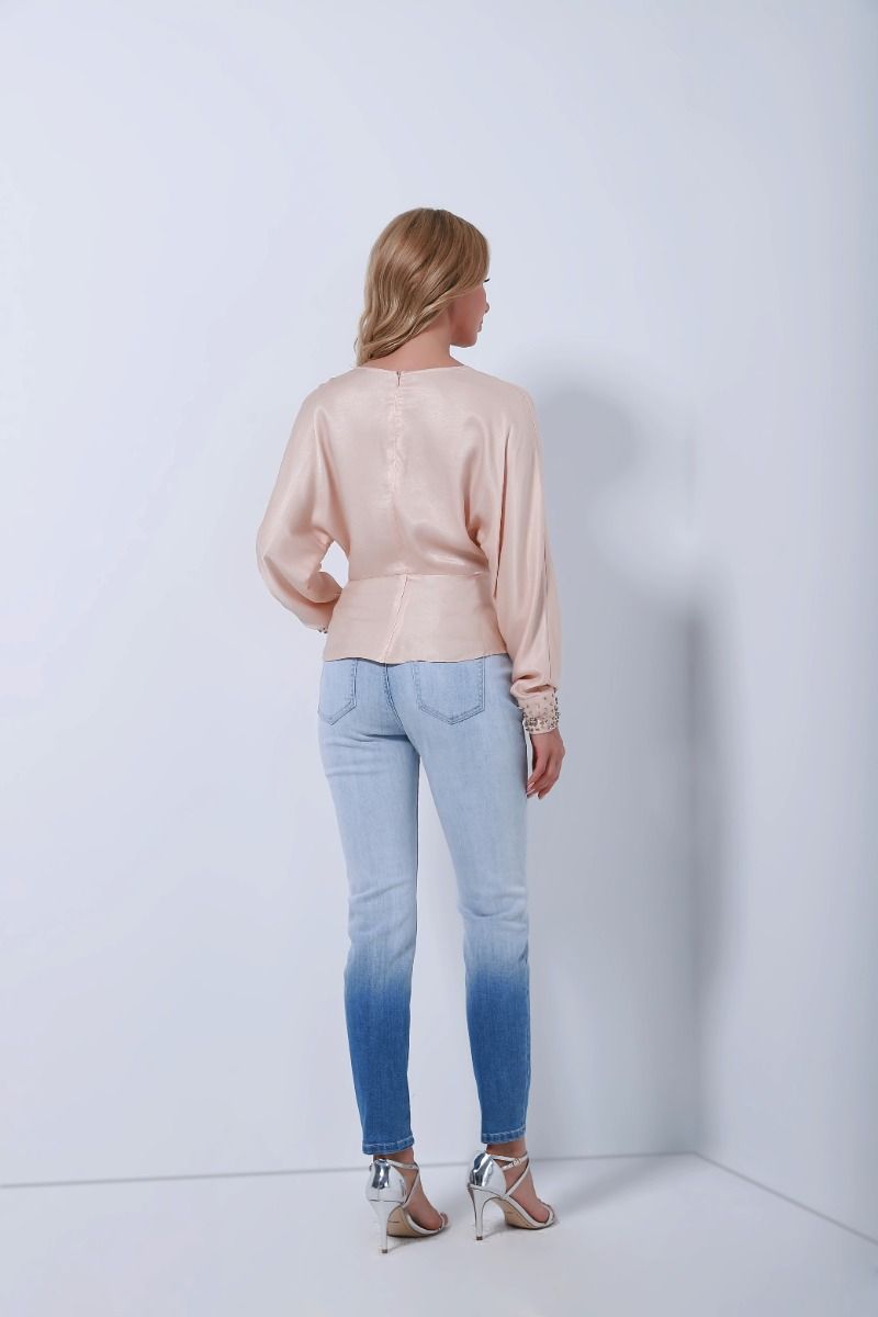 embellished ombre jeans