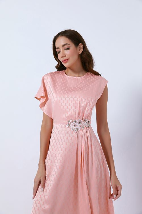 printed jacquard dress
