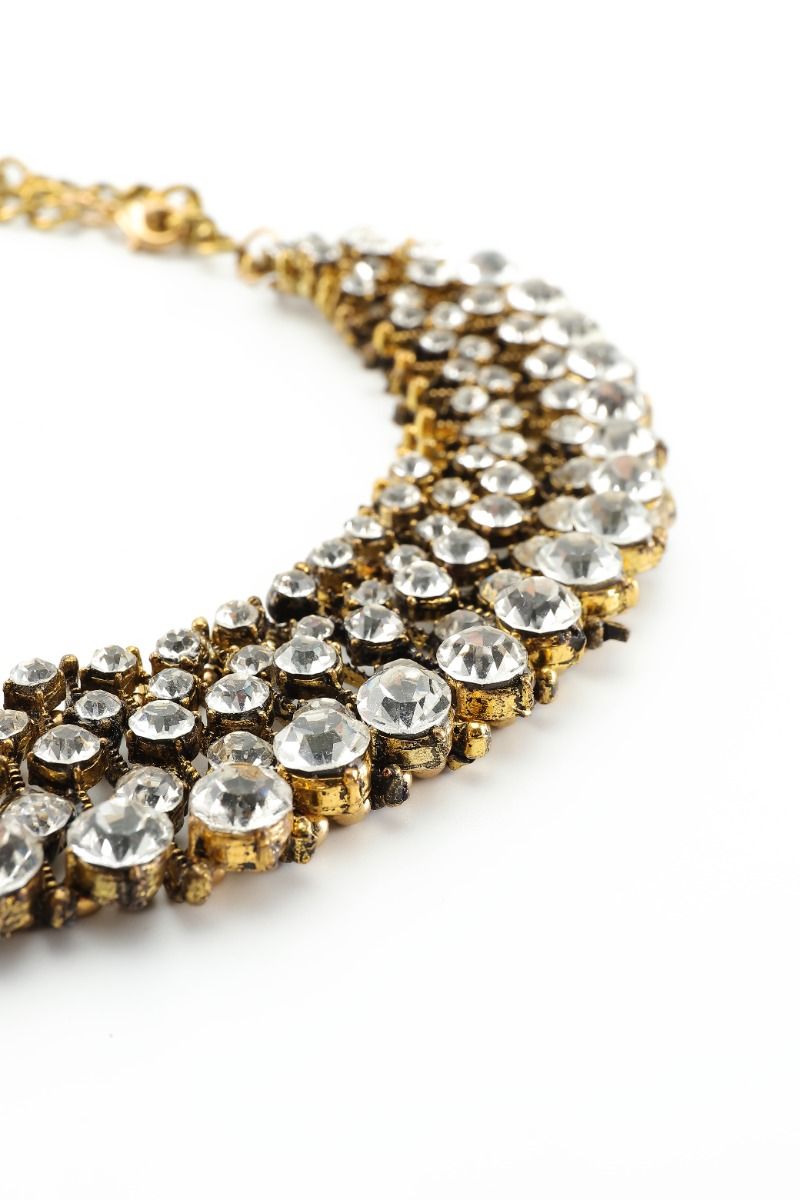 statement crystal necklace