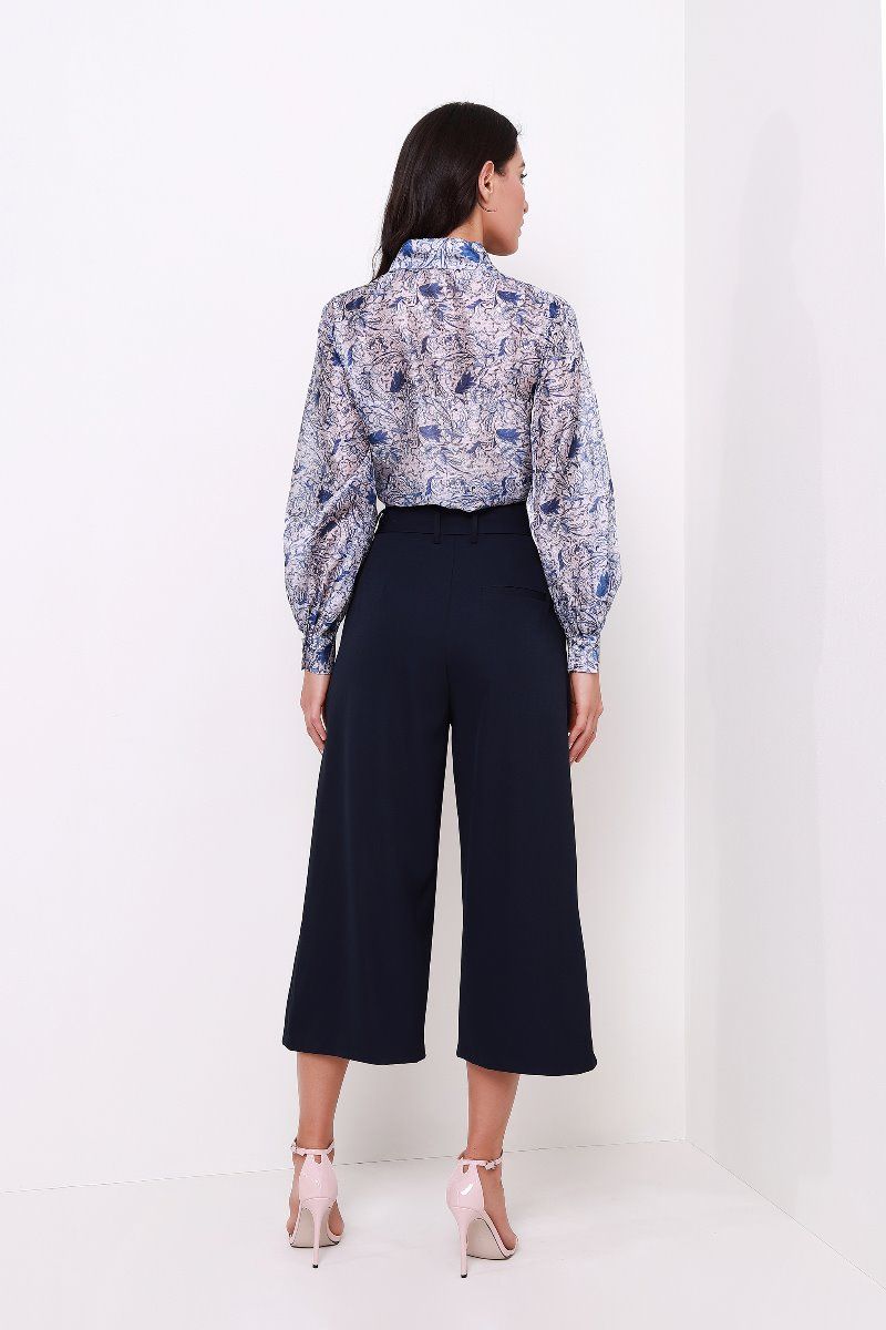 belted cropped culotte