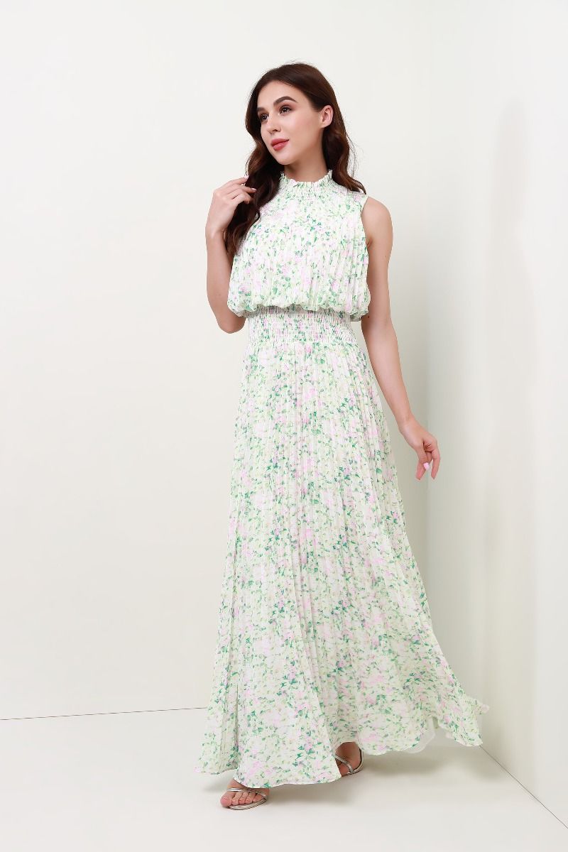 Floral pleated dress