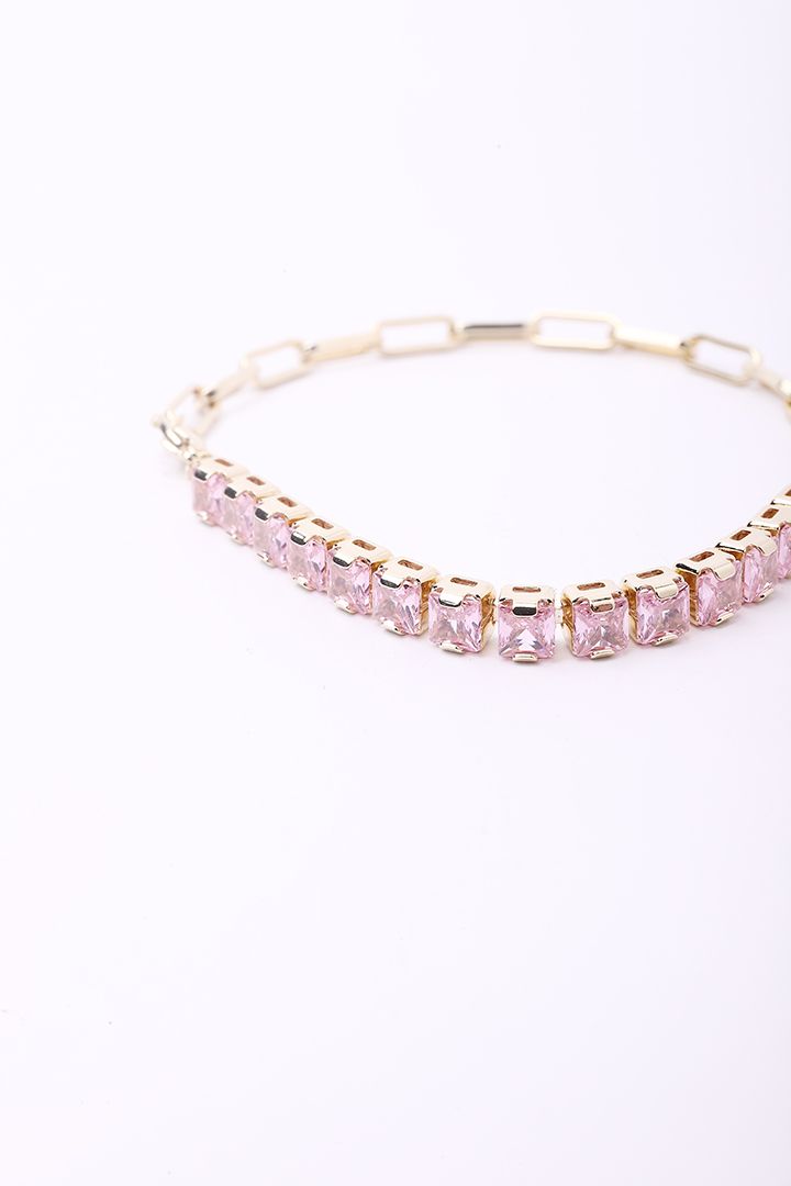 Gold and pink bracelet