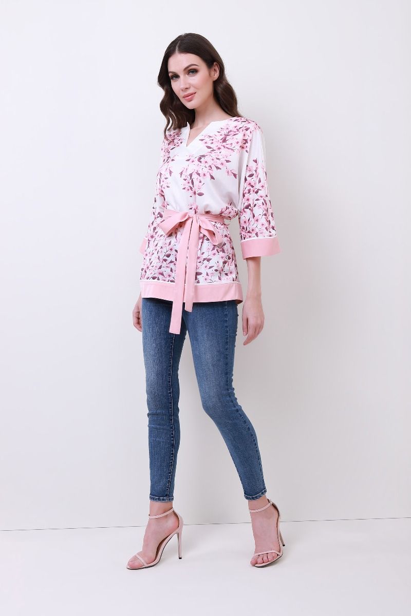 printed Satin blouse