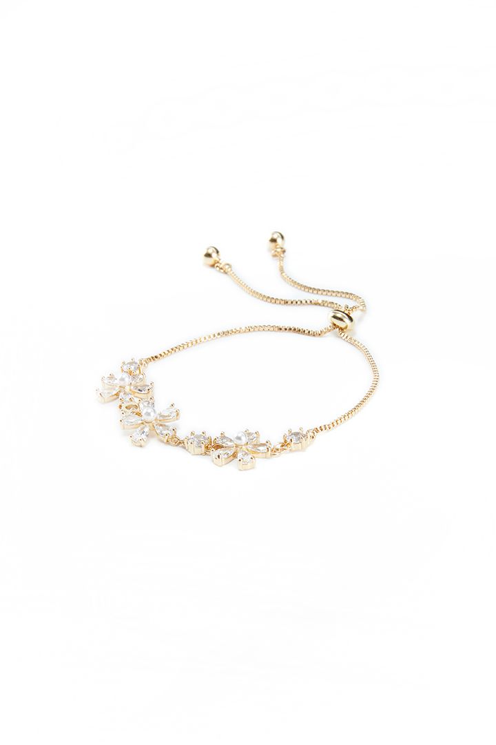 Floral golden bracelet