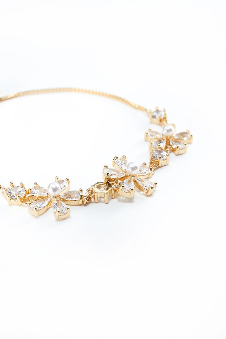Floral golden bracelet