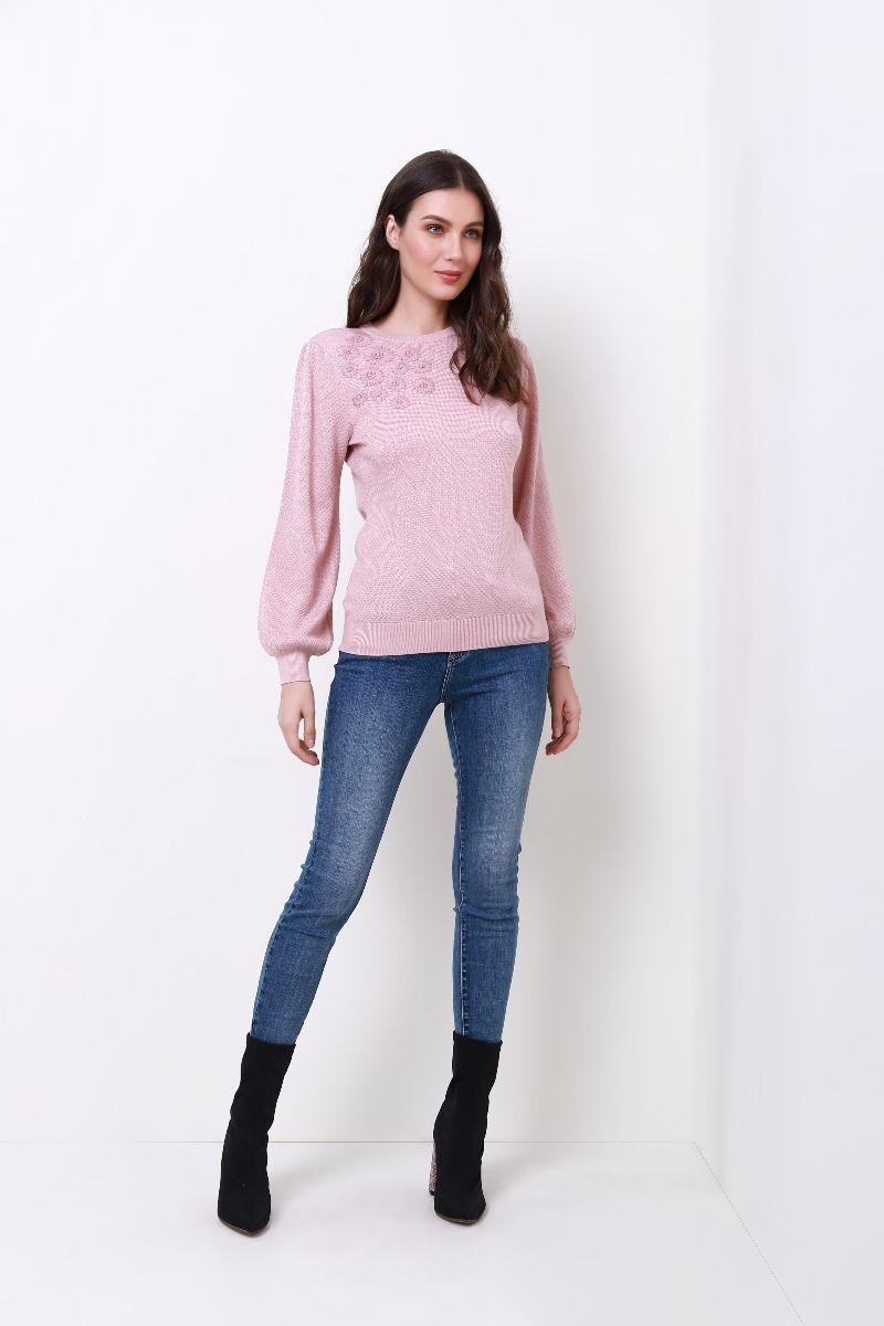 embellished  knitted pullover