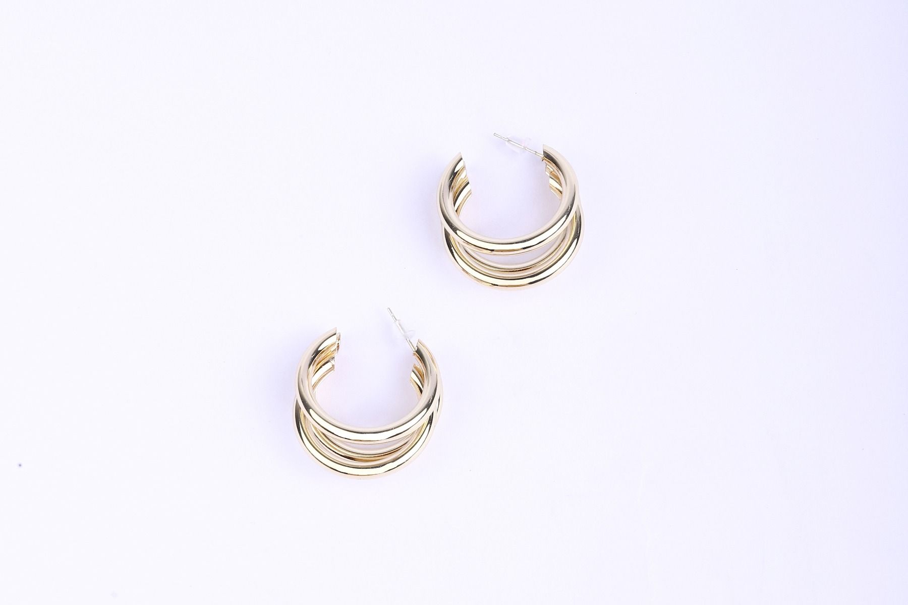 Triple hoop earrings