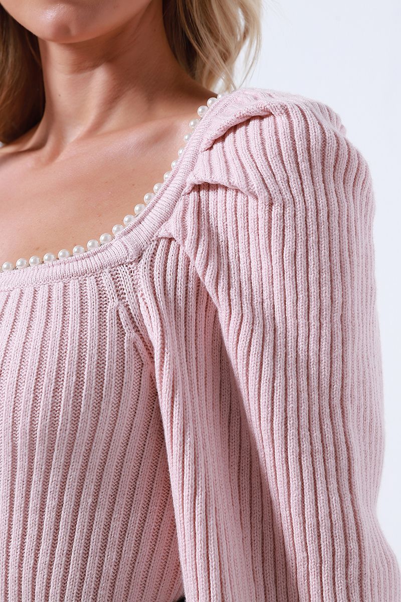 Puffed shoulders pullover