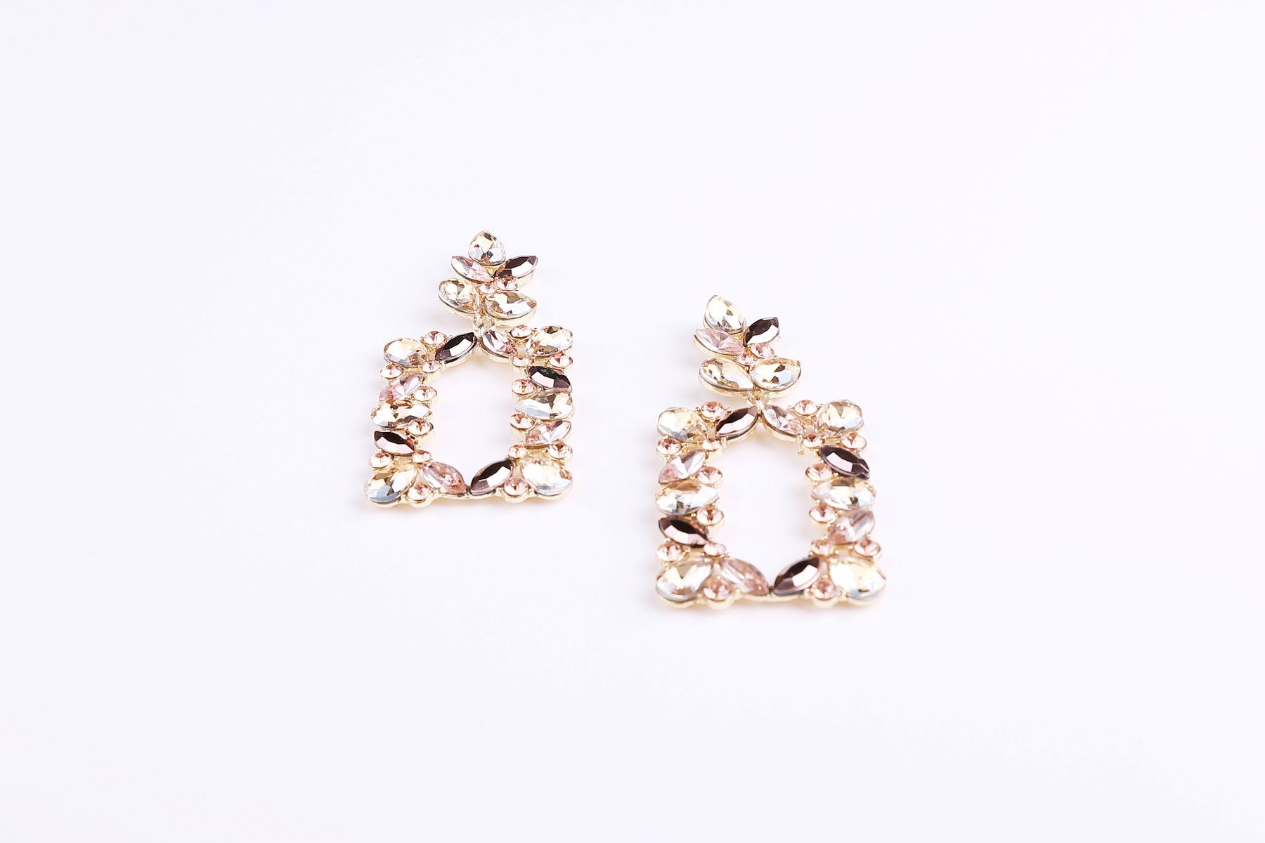 crystal frame earrings 
