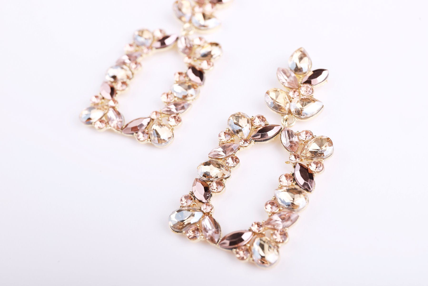crystal frame earrings 