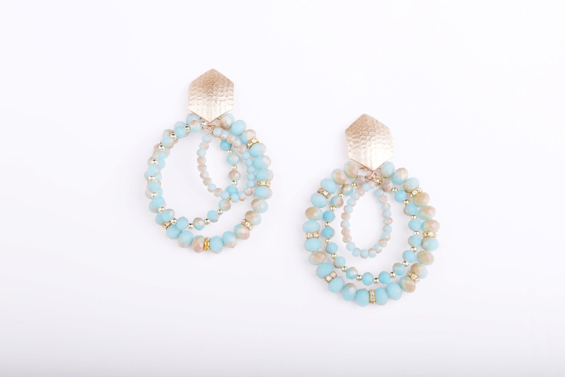 multi crystal earrings
