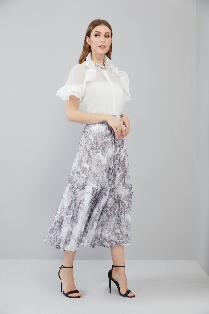 Midi Printed Skirt
