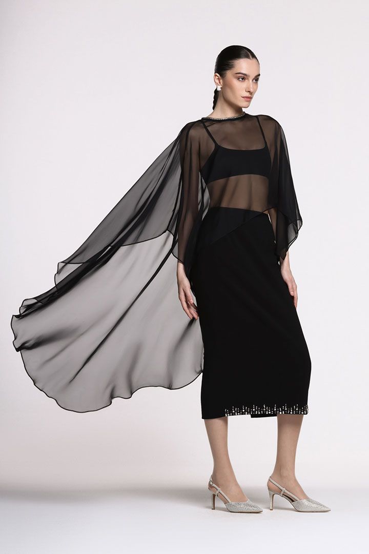 Chiffon cape top