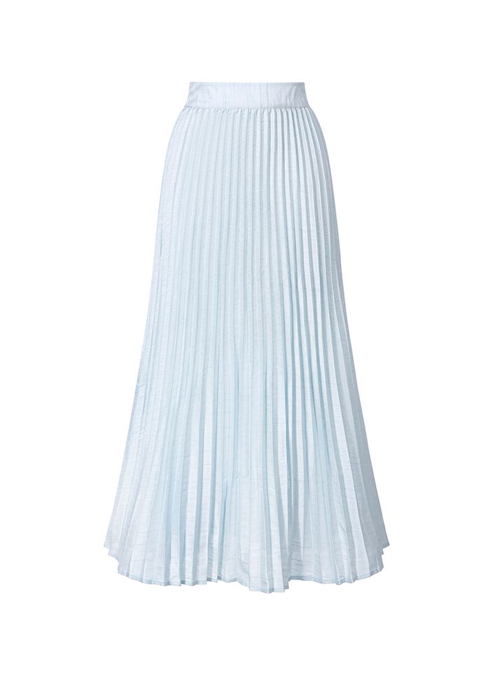 Pleated A-line skirt
