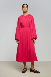 Oversized balloon sleeves dress | femi9