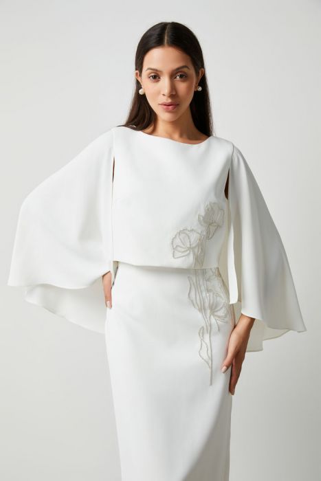 Frill Cape Sleeve Top