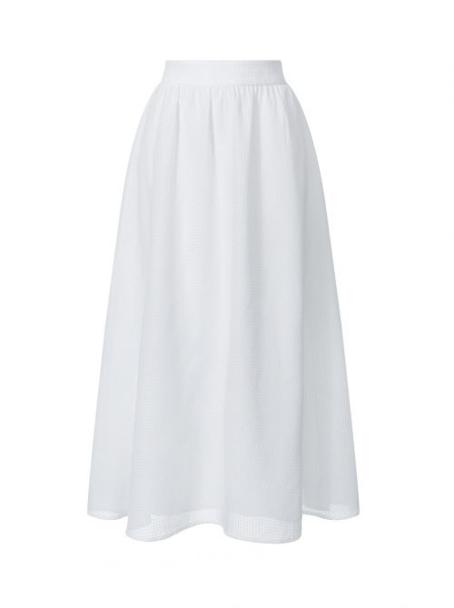 midi A-line skirt