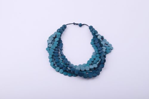 Multi layer wood necklace
