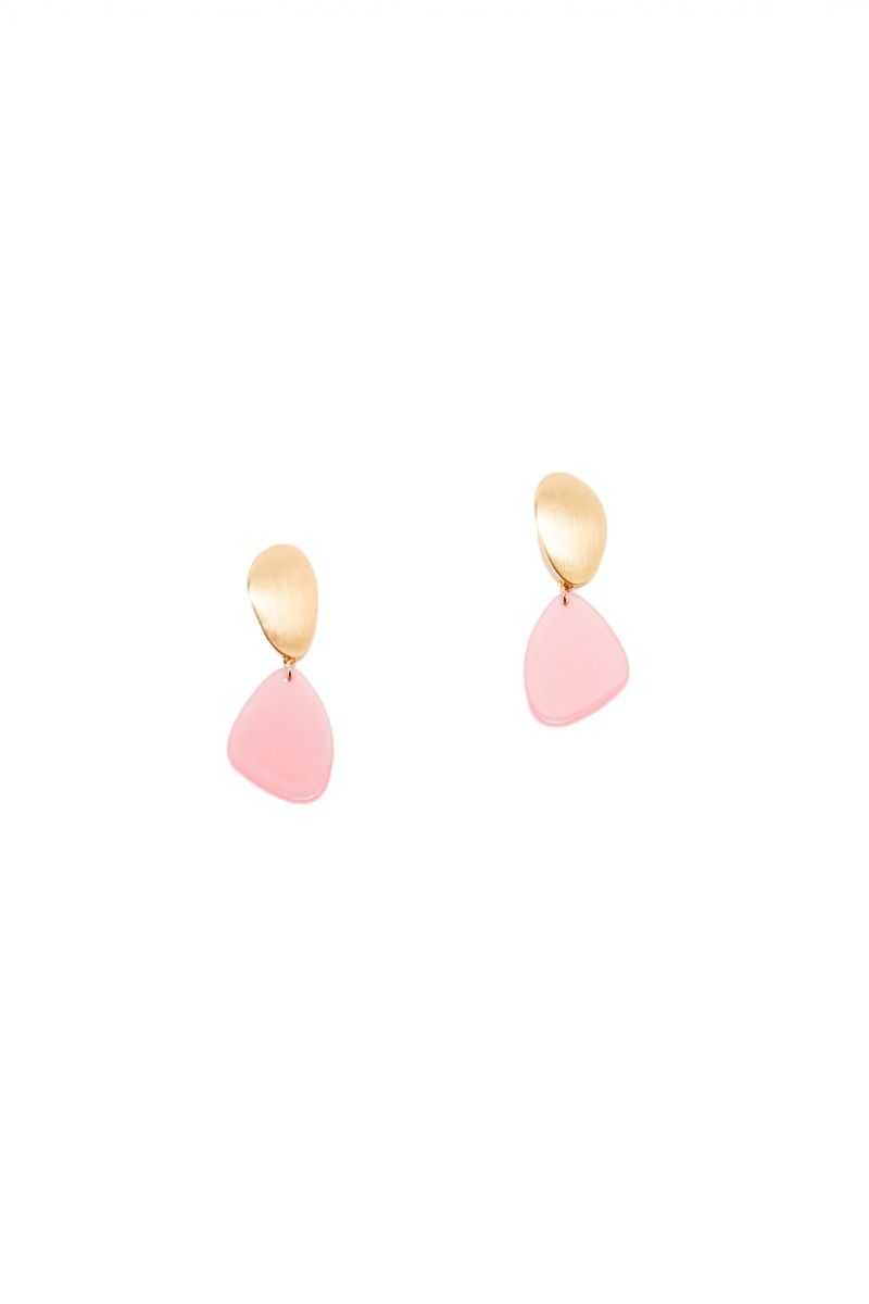 pink stones earrings