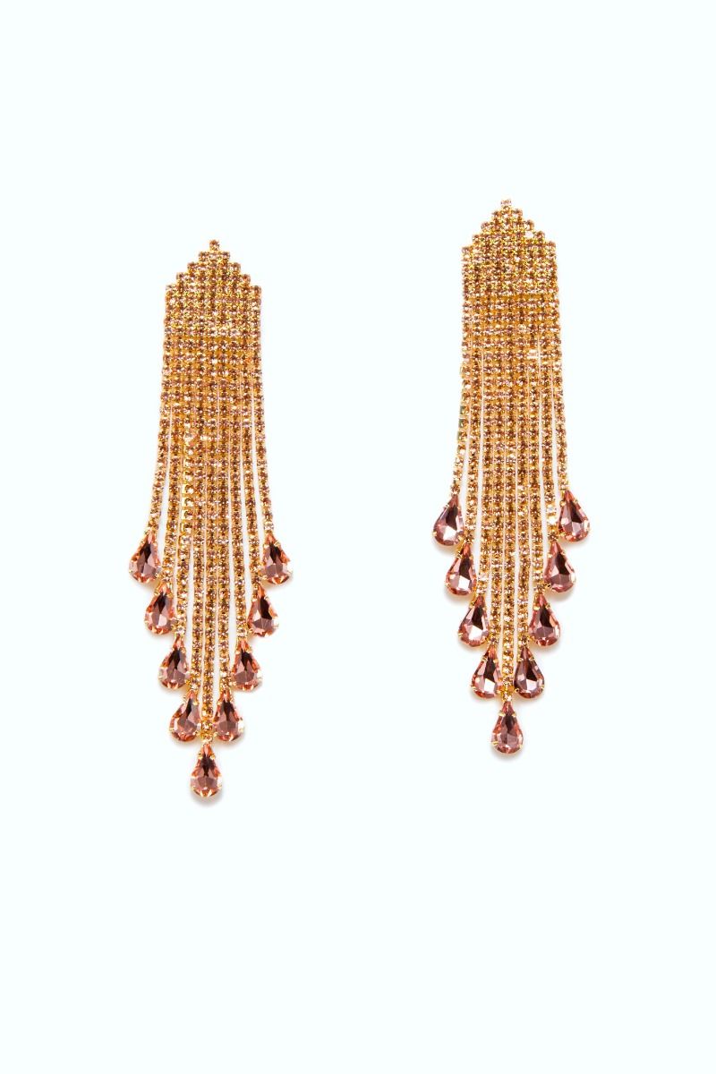 Crystal fringe earrings